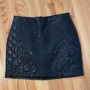 Faux Leather Mini Skirt